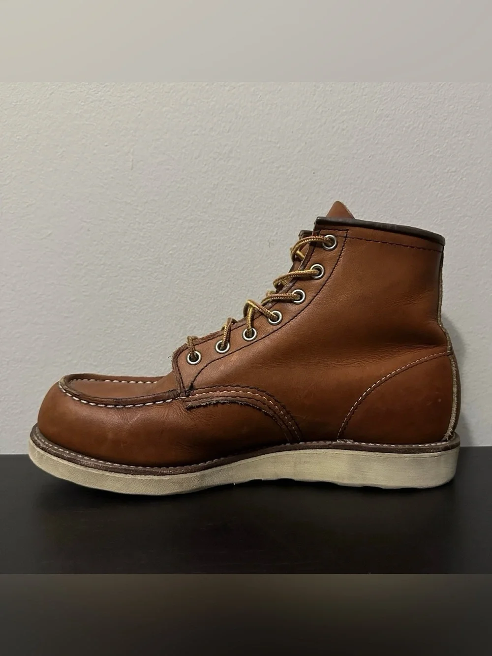 Red Wing Heritage Classic Moc Toe Boots 875 Oro Legacy Leather Mens Size 8.5 D